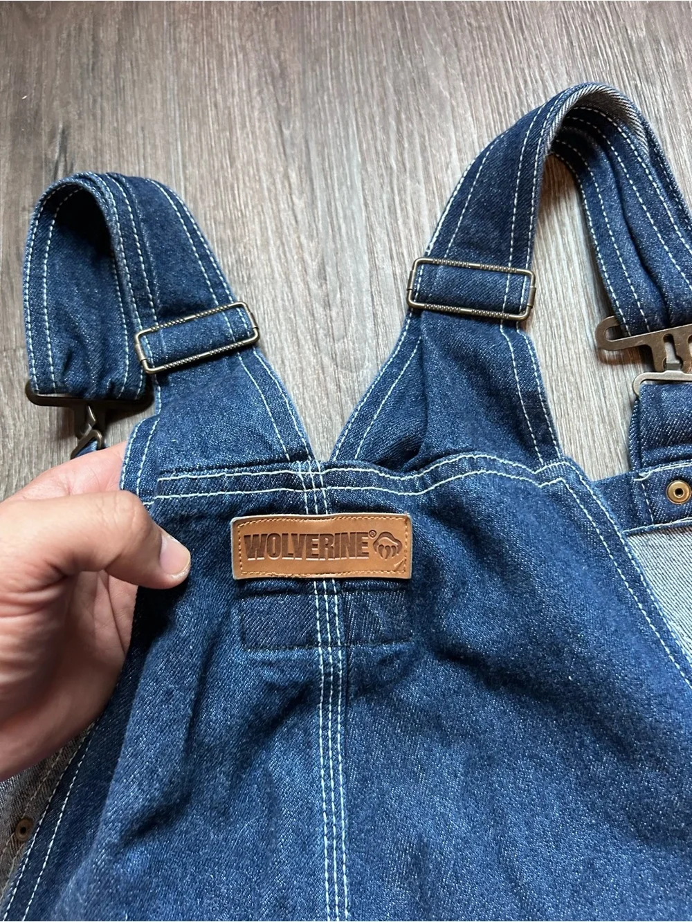 Wolverine Blue Denim Carpenter Bib Overalls Men’s Sz Large 30 Workwear